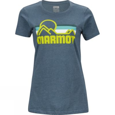 Tee Marmot Coastal Manga Corta Mujer Oscuro - Chile QYS357620